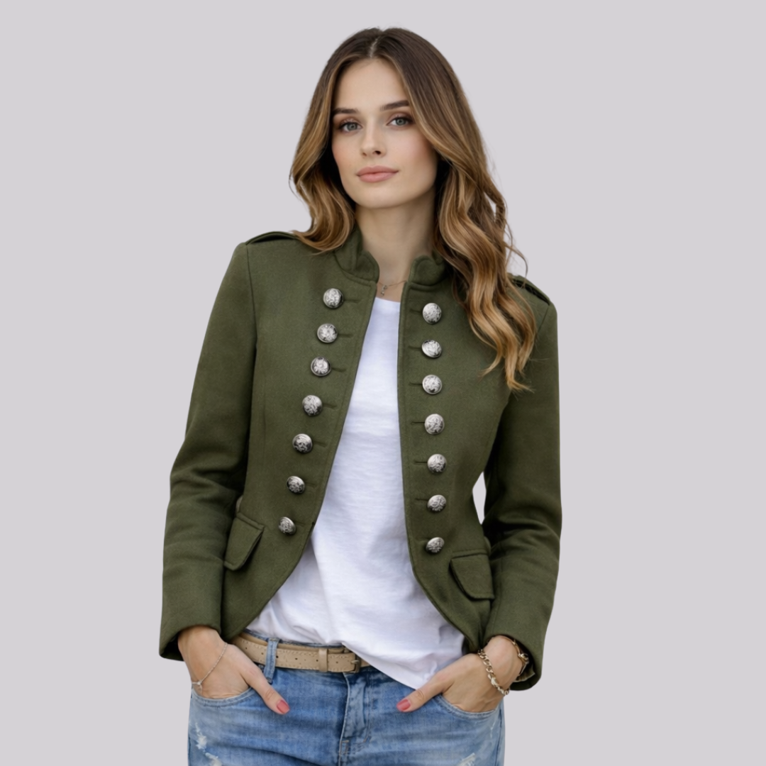 Women’s military-style blazer jacket