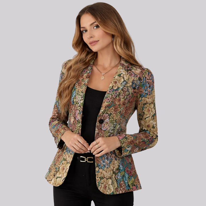 Women’s Vintage Floral Blazer Jacket