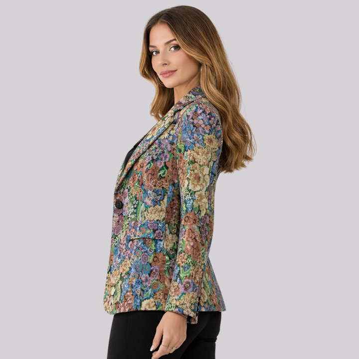 Women’s Vintage Floral Blazer Jacket